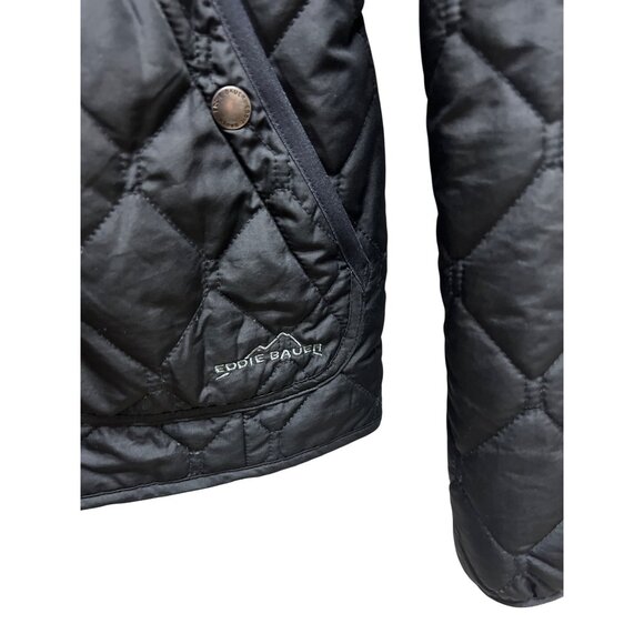 Eddie Bauer Black Quilted Insulated Chore Coat - Picture 4 of 9